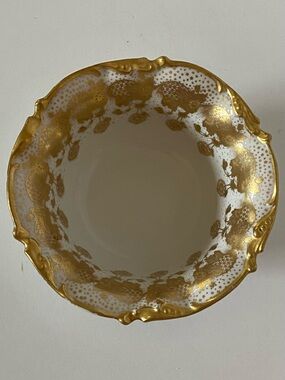 Antique Limoges France Small Bowl Gold Trim 4” Trinket Dish Jewelry Candy JP EUC